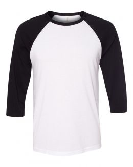 BELLA + CANVAS-Unisex Three-Quarter Sleeve Baseball Tee-3200